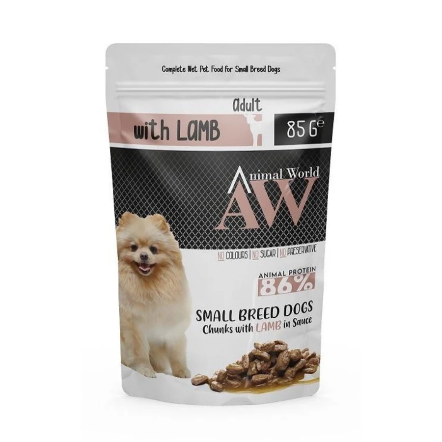 AW KUZU ETLI KÜÇÜK IRK KÖPEK POUCH 85 GR