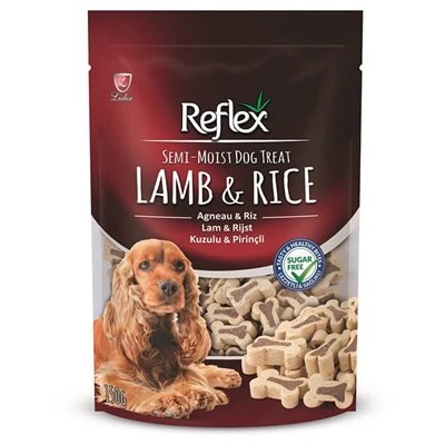 REFLEX SEMİ-MOİST KUZULU PİRİNÇLİ KÖPEK ÖDÜLÜ 150 GR