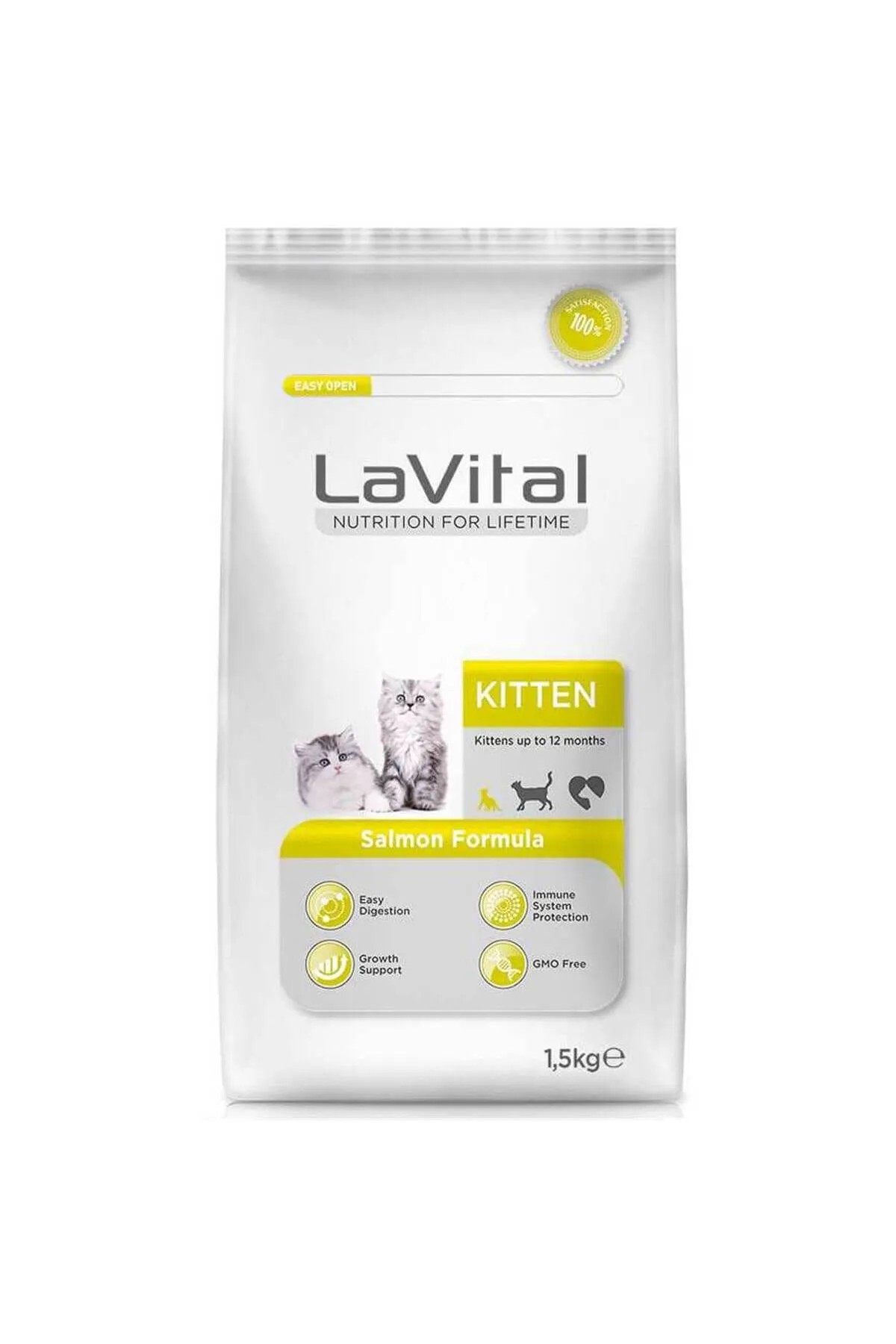 LAVİTAL KİTTEN SOMONLU KEDİ MAMASI 1,5 KG.