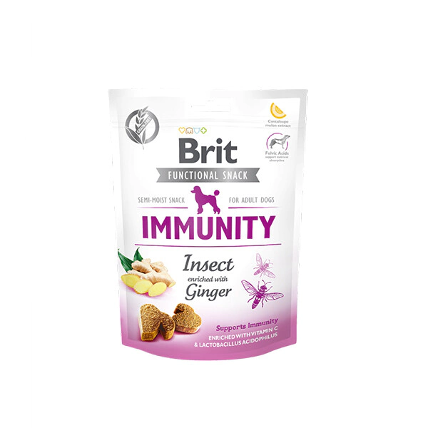 Brit Immunity Zencefilli ve Larva Proteinli Bağışıklık Destekleyici Köpek Ödülü 150gr