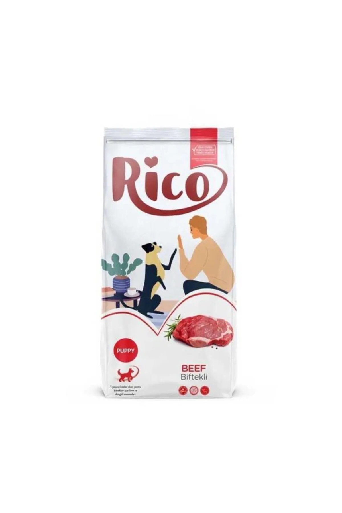 RICO PUPPY BİFTEKLİ KÖPEK MAMASI 15 KG.