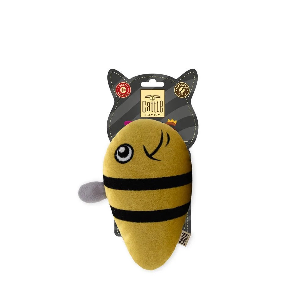 CATTİE MATATABİ İÇERİKLİ KEDİ OYUNCAĞI PELUŞ ARI 15CM