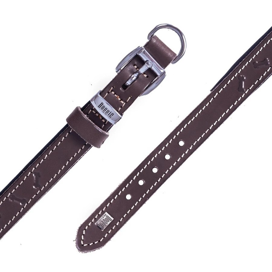 KONFOR DERI KEMIK DESENLI BOYUN TASMASI KAHVE 2X35-40CM