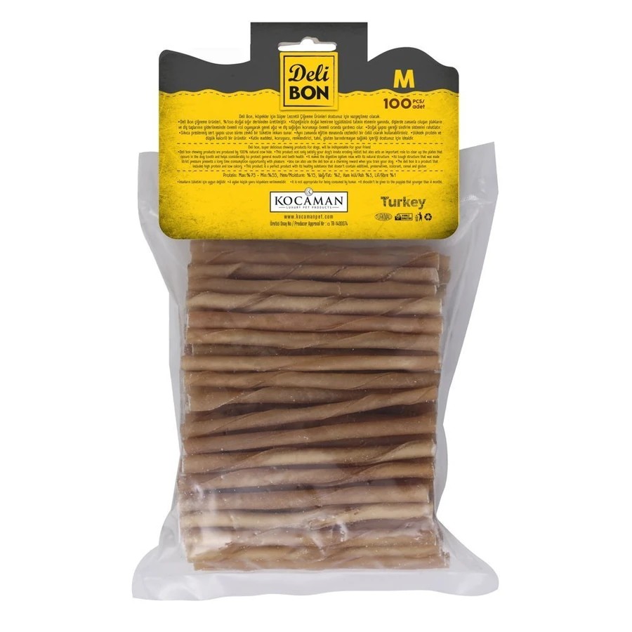 DERİ BURGU ÇUBUK ORTA BOY 100LÜ PAKET NATUREL NATUREL KALINX100AD.