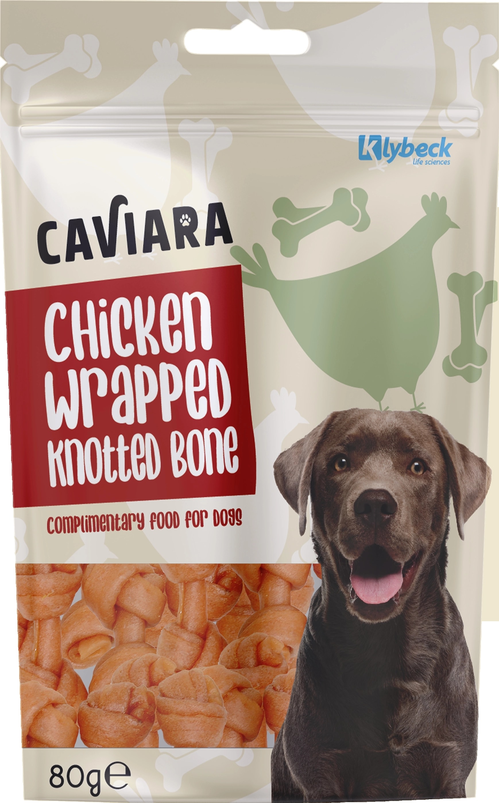 Caviara Tavuk Etli Dügümlü Çigneme Kemiği Köpek Ödülü 80 gr