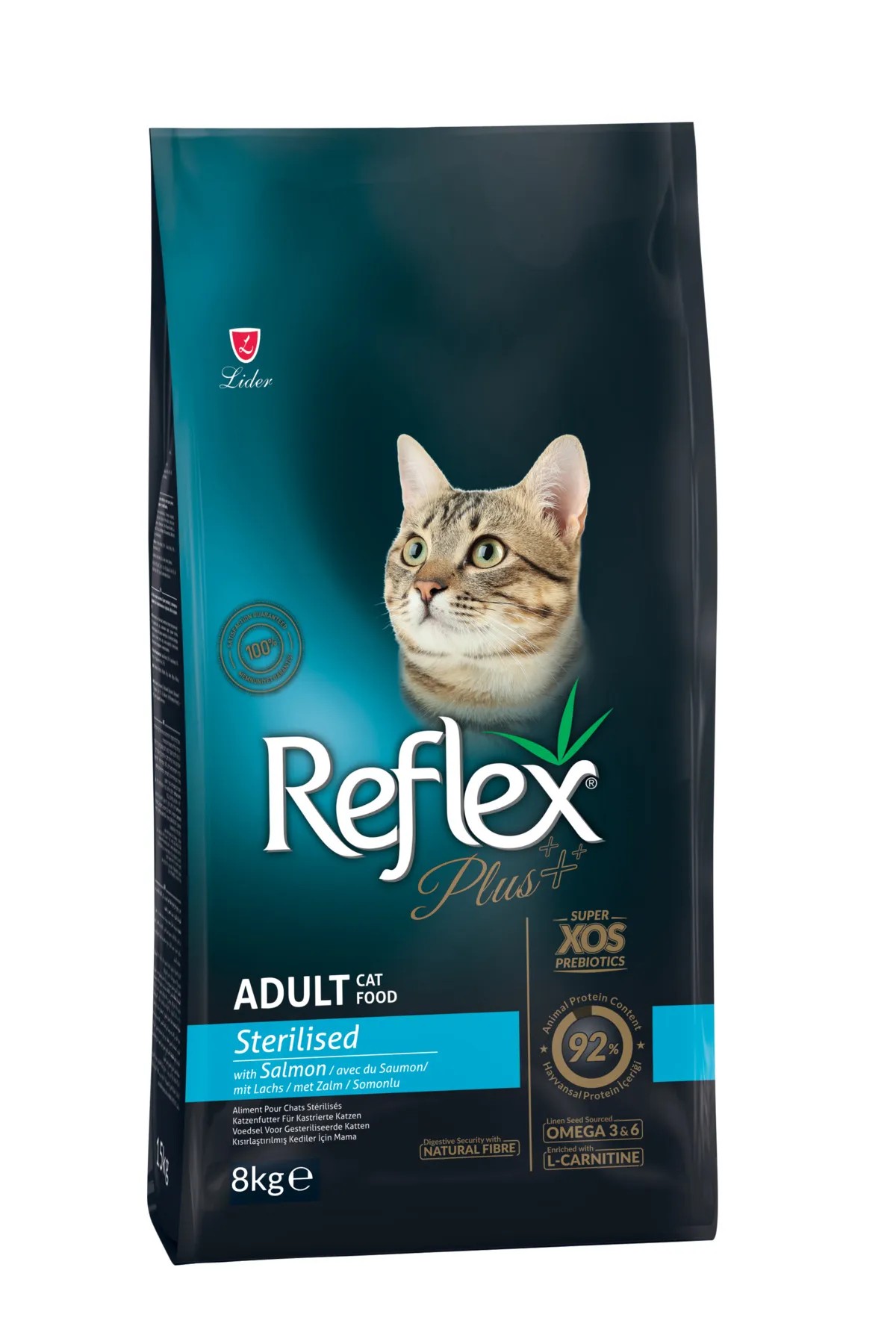 REFLEX PLUS SOMONLU KISIRLAŞTIRILMIŞ KEDİ MAMASI 8 KG