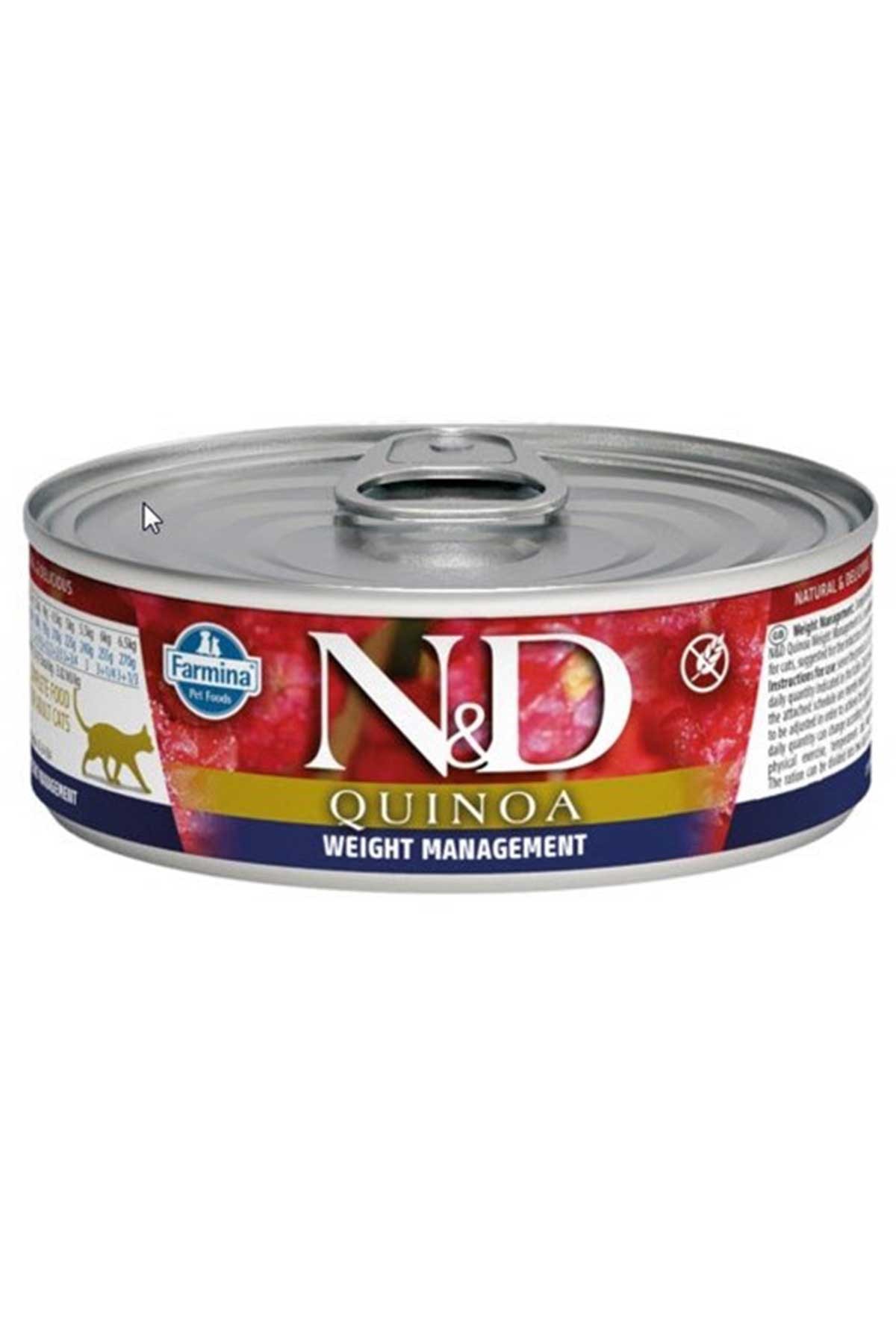 N&D QUİNOA KEDİ WEİGHT MANAGEMENT KONSERVE 80 GR