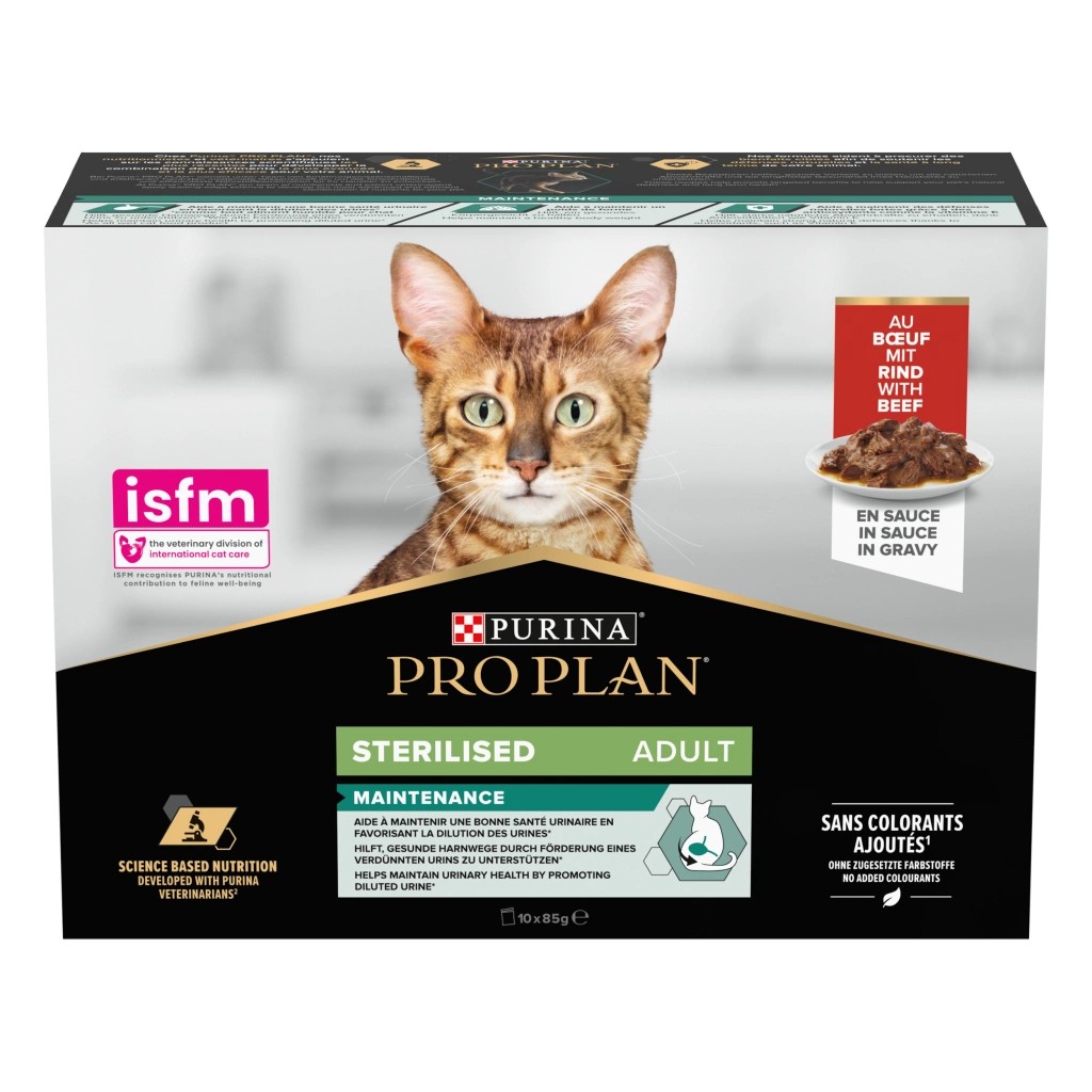 ProPlan Pouch Sos İçinde Sığır Etli Kısırlaştırılmış Kedi Konservesi 85gr (10'lu)