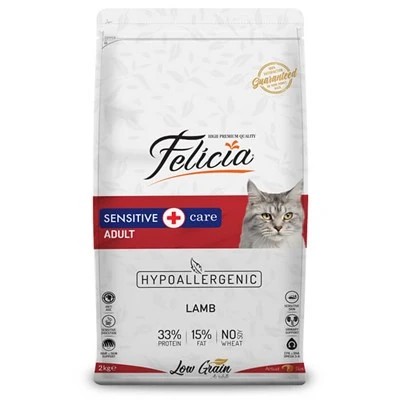 FELİCİA DÜŞÜK TAHILLI KUZULU YETİŞKİN KEDİ MAMASI 12 KG