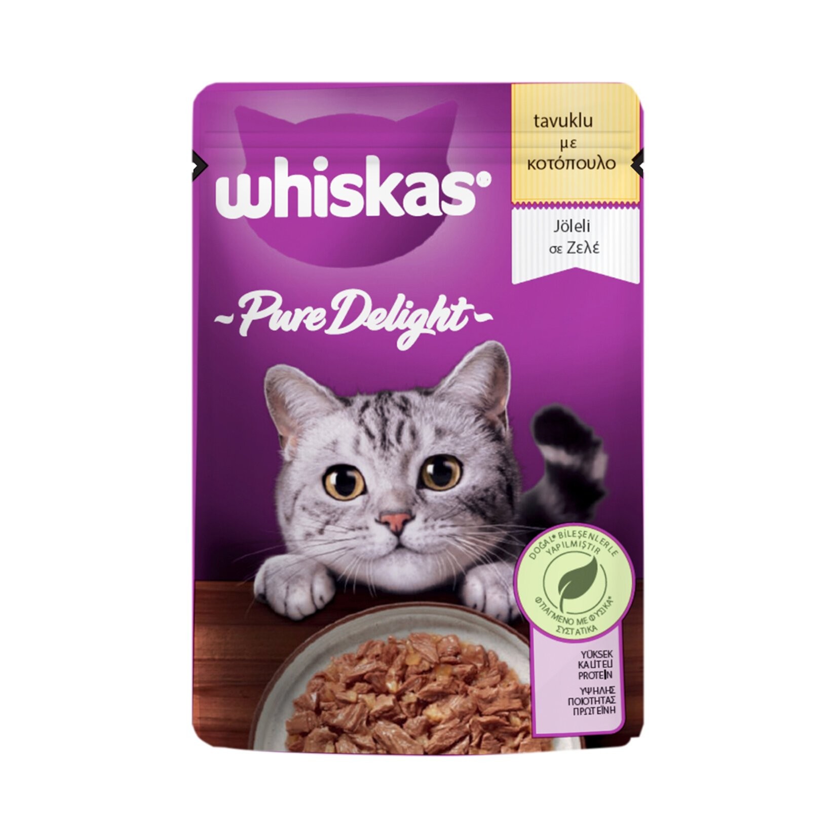 WHISKAS PURE DELİGHT TAVUK 85 GR.