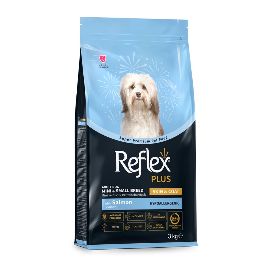 REFLEX PLUS SKİN&COAT SOMONLU MİNİ VE KÜÇÜK IRK YETİŞKİN KÖPEK MAMASI 3 KG