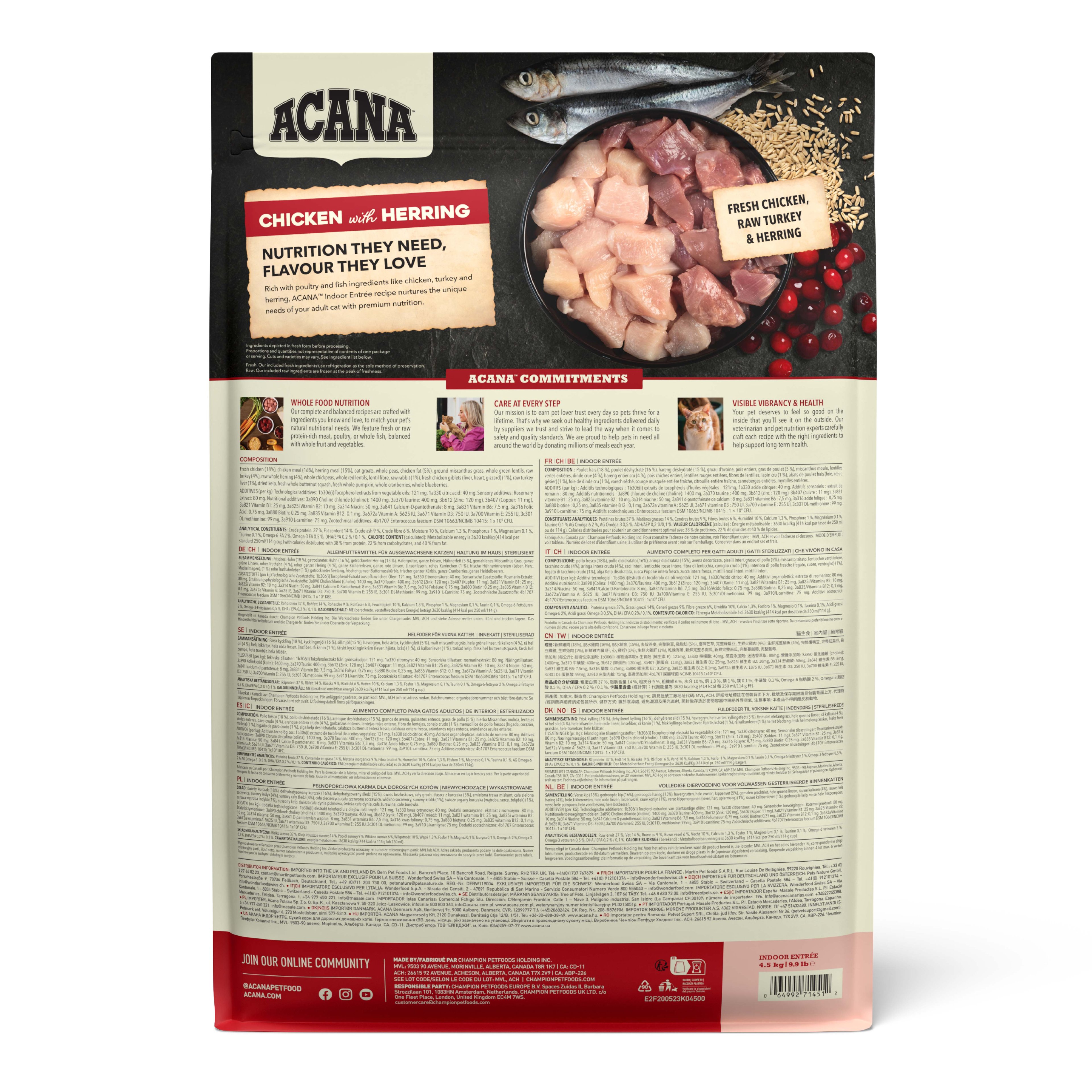 ACANA INDOOR ENTREE STERİLİSED KISIRLAŞTIRILMIŞ KEDİ MAMASI 4,5 KG