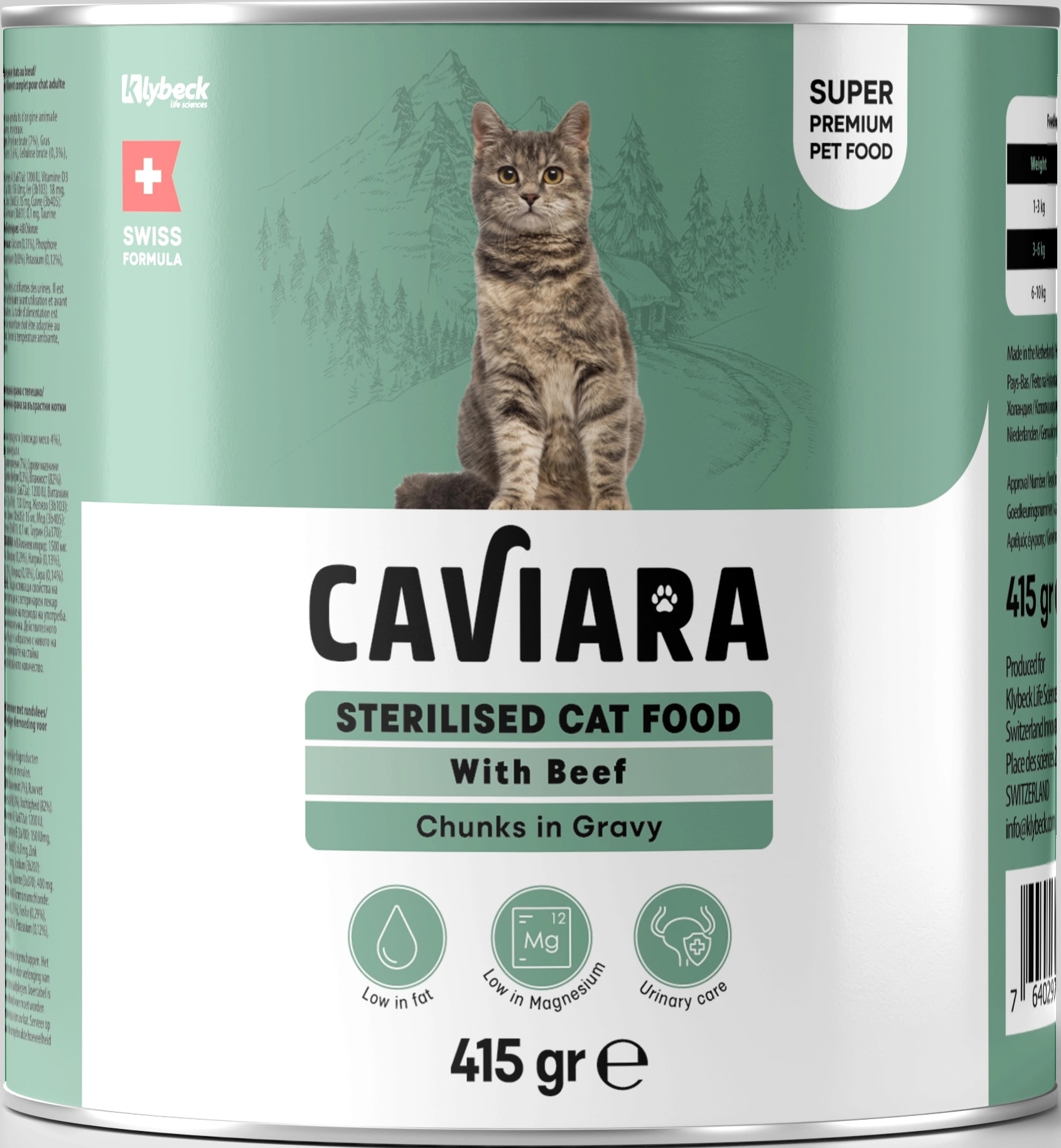 Caviara Sos İçinde Et Parçacıklı Dana Etli Kısır Kedi Konservesi 415 gr