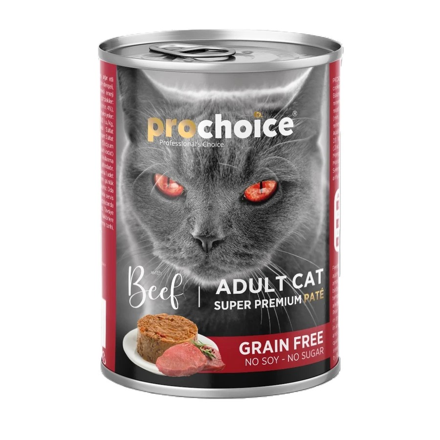 PROCHOİCE BİFTEKLİ KEDİ KONSERVE 400GR