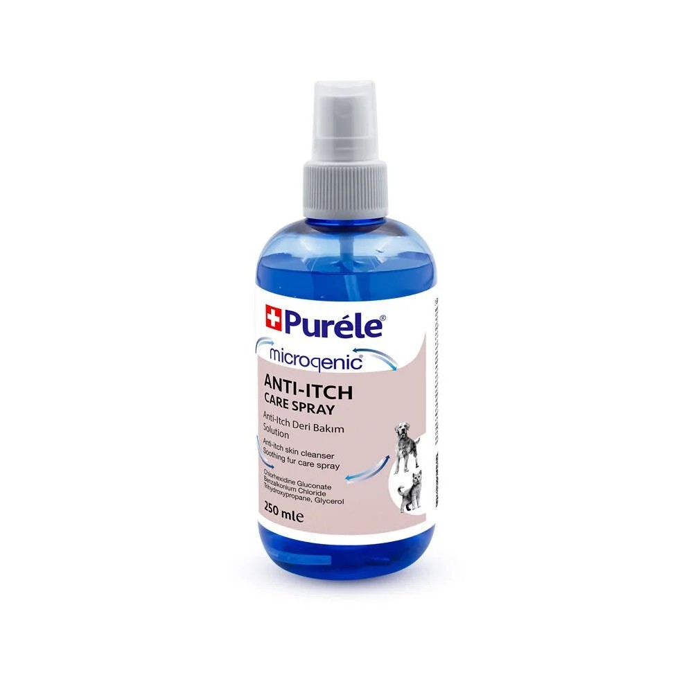 PURELE ANTI ITCHING KEDİ VE KÖPEKLER İÇİN KAŞINTI GİDERİCİ KORUYUCU SPREY 250 ML