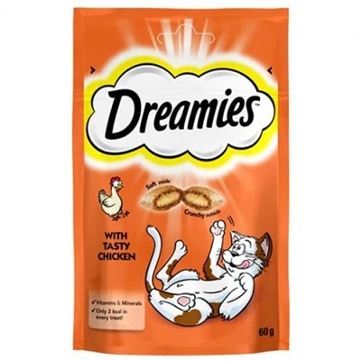 DREAMİES KEDİ ÖDÜL MAMA TAVUKLU 60 GR