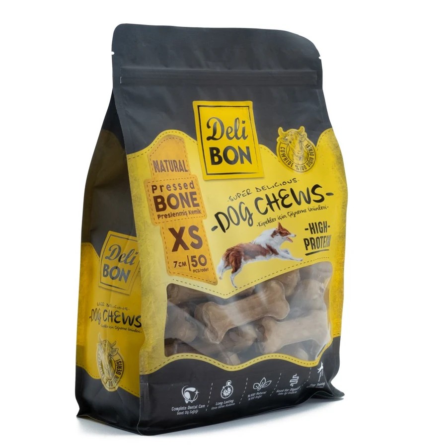 DERİ PRES KEMİK 7CM XS BOY 50Lİ TORBA NATUREL NATUREL 7CMX50AD