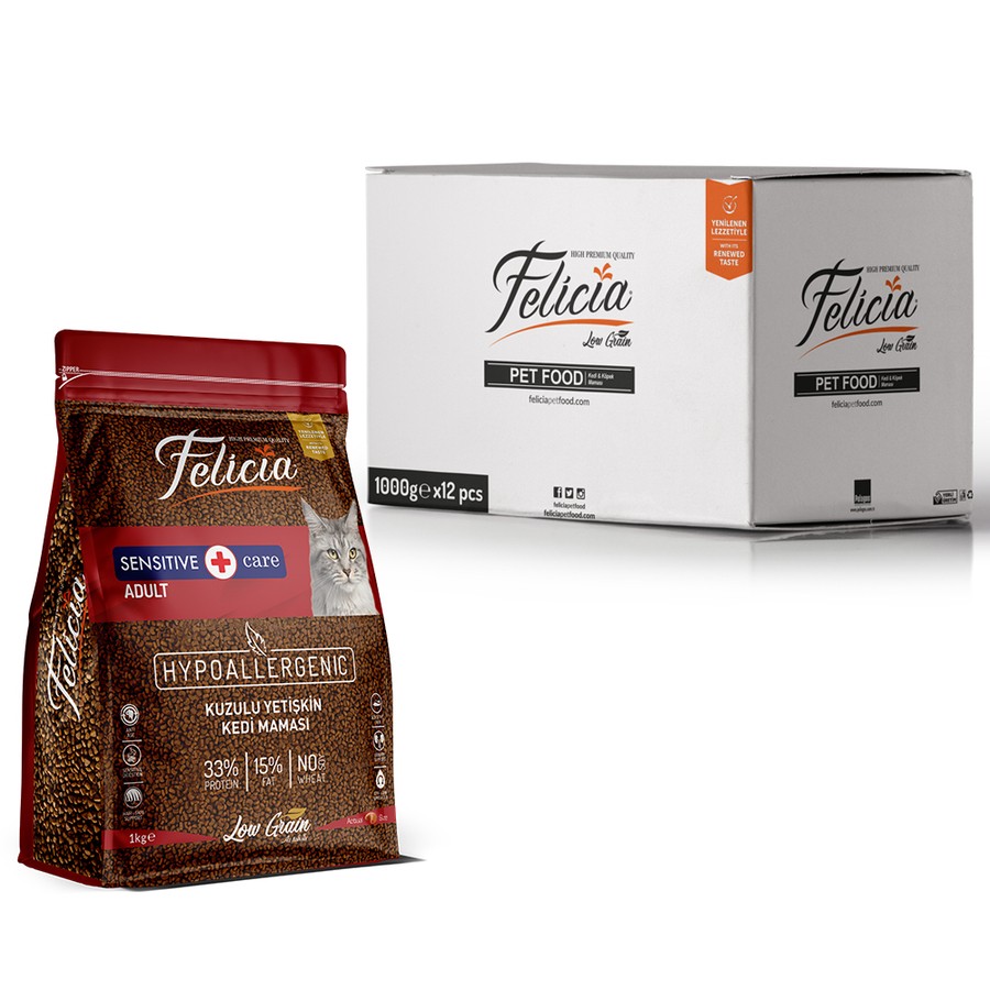 FELİCİA ADULT KUZU ETLİ KEDİ MAMASI 1KG