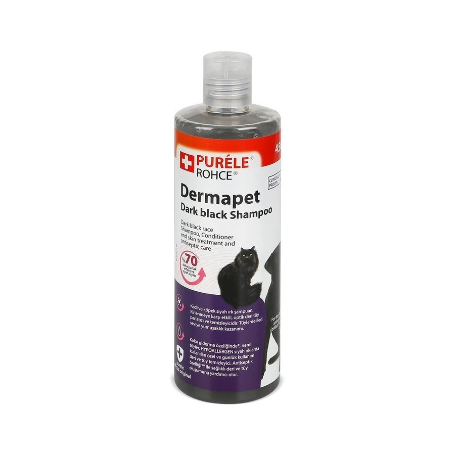 PURELE DERMAPET SİYAH KEDİ VE KÖPEK ŞAMPUANI 450 ML