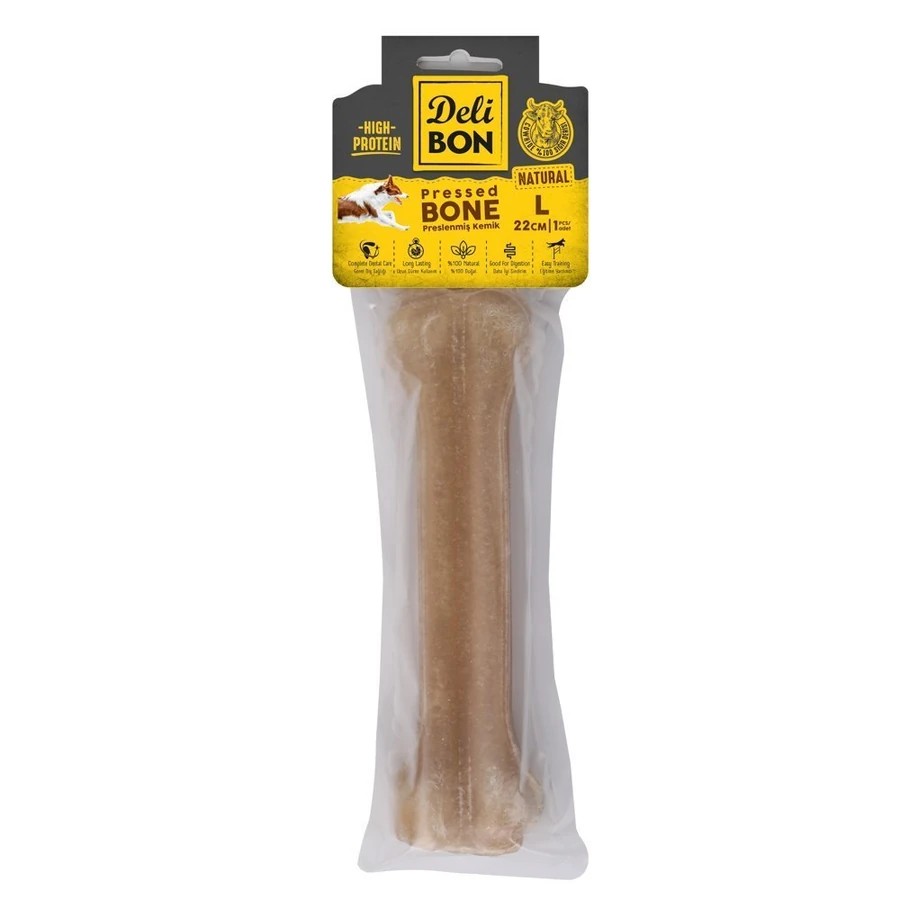 DERİ PRES KEMİK 22CM M BOY 1Lİ PAKET NATUREL NATUREL 22CMX1AD