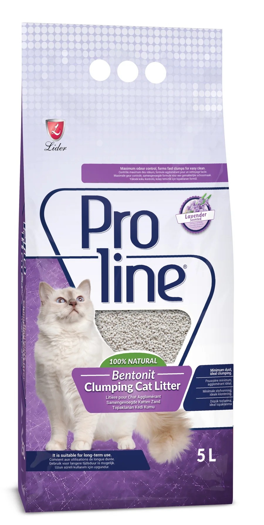 PROLİNE LAVANTA KOKULU BENTONİT KEDİ KUMU 5 LT