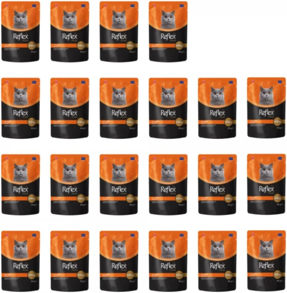 Reflex Plus Sos İçinde Et Parçacıklı Kuzu Etli Yetişkin Kedi Yaş Maması 85gr x 22 Adet