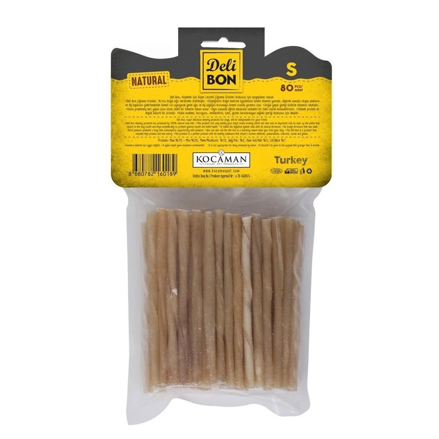 DERİ BURGU ÇUBUK İNCE BOY 80Lİ PAKET NATUREL NATUREL İNCEX80AD.