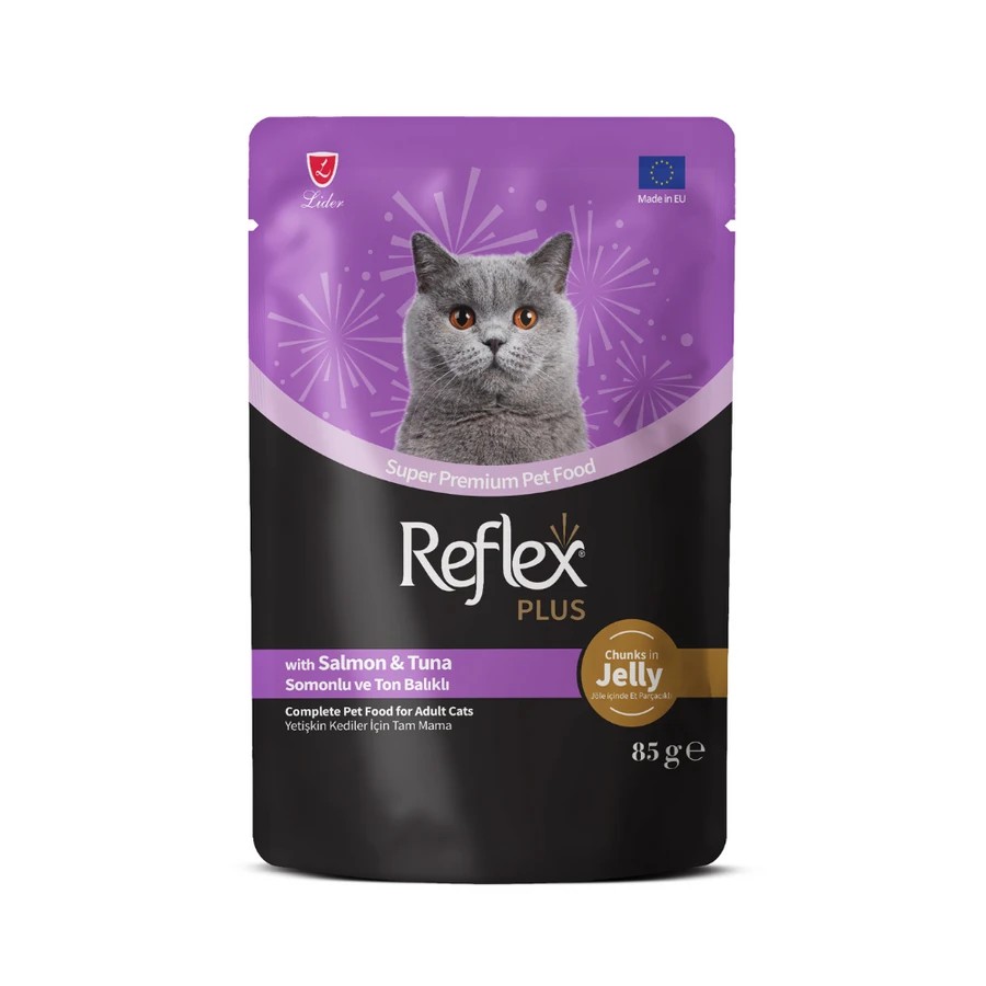 REFLEX PLUS SOMONLU&TON BALIKLI YETİŞKİN KEDİ MAMASI 85 GR