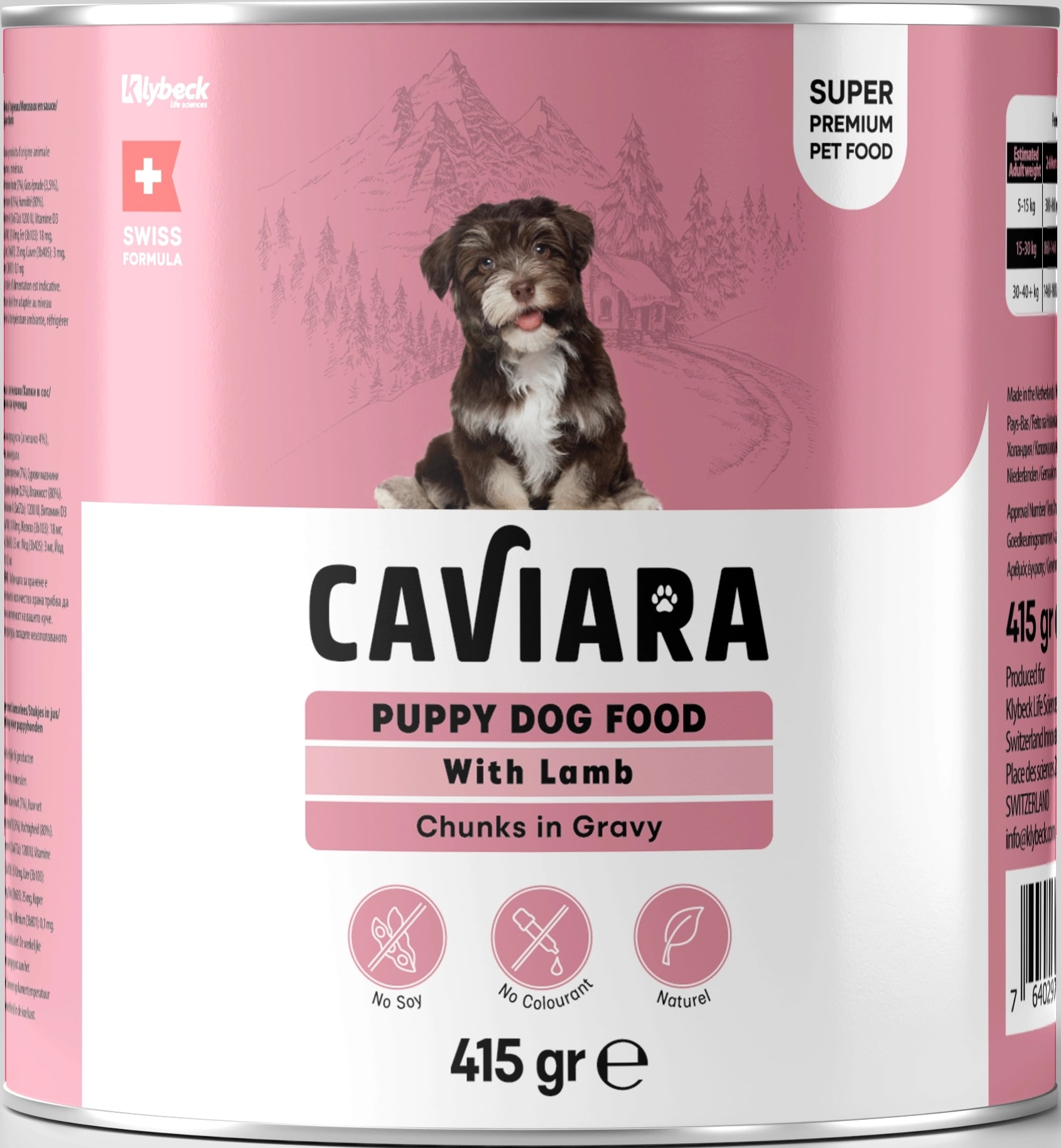 Caviara Sos Içinde Et Parçacıklı Kuzu Etli Yavru Köpek Konservesi 415 gr