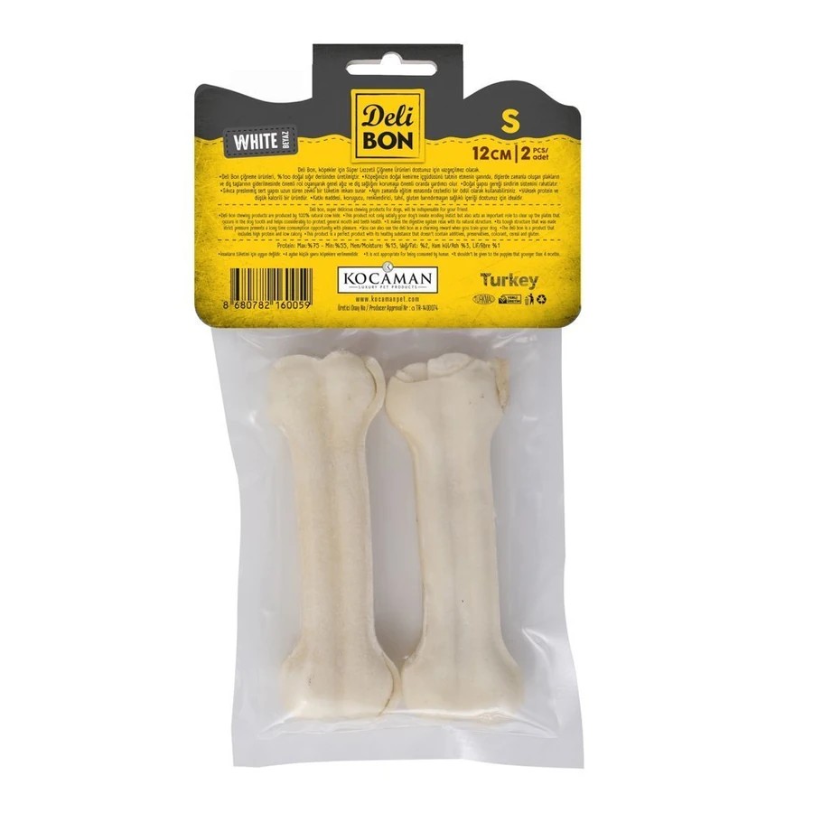 DERİ PRES KEMİK 12CM S BOY 2Lİ PAKET BEYAZ BEYAZ 12CMX2AD.