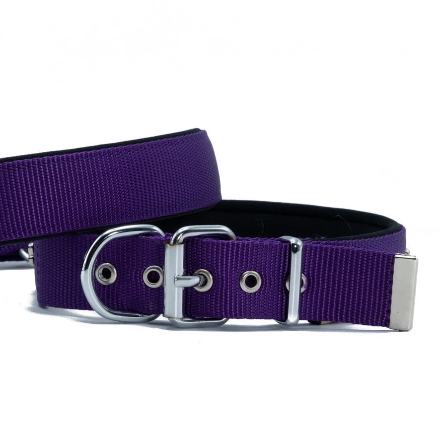 DOGGİE COMFORT YUMUŞAK DOKUMA KÖPEK TASMASI L 2,5X42-50CM PURPLE