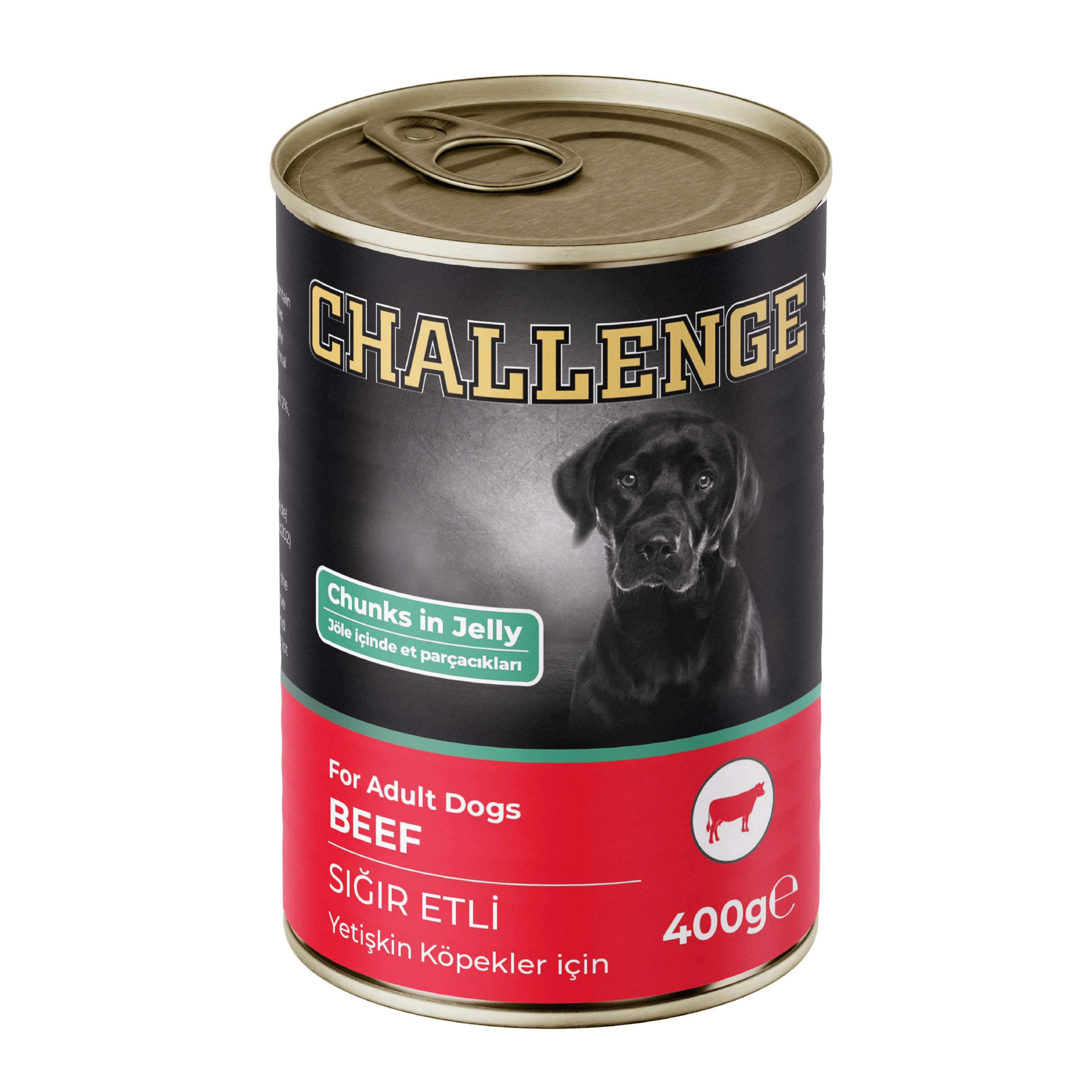 CHALLENGE BIFTEKLI KÖPEK KONS. 400 GR