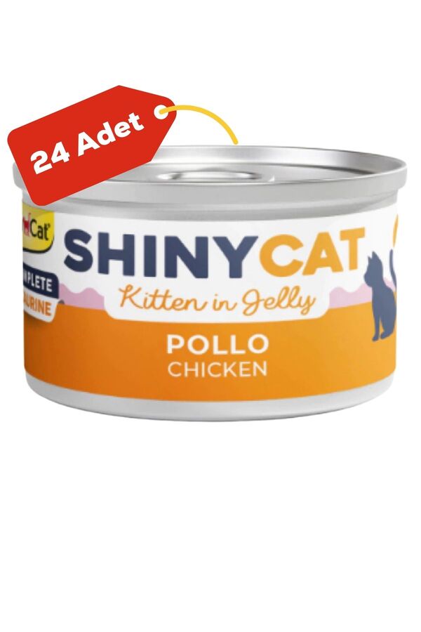 GimCat Shinycat Tavuklu Konserve Yavru Kedi Maması 70 Gr (24 Adet)