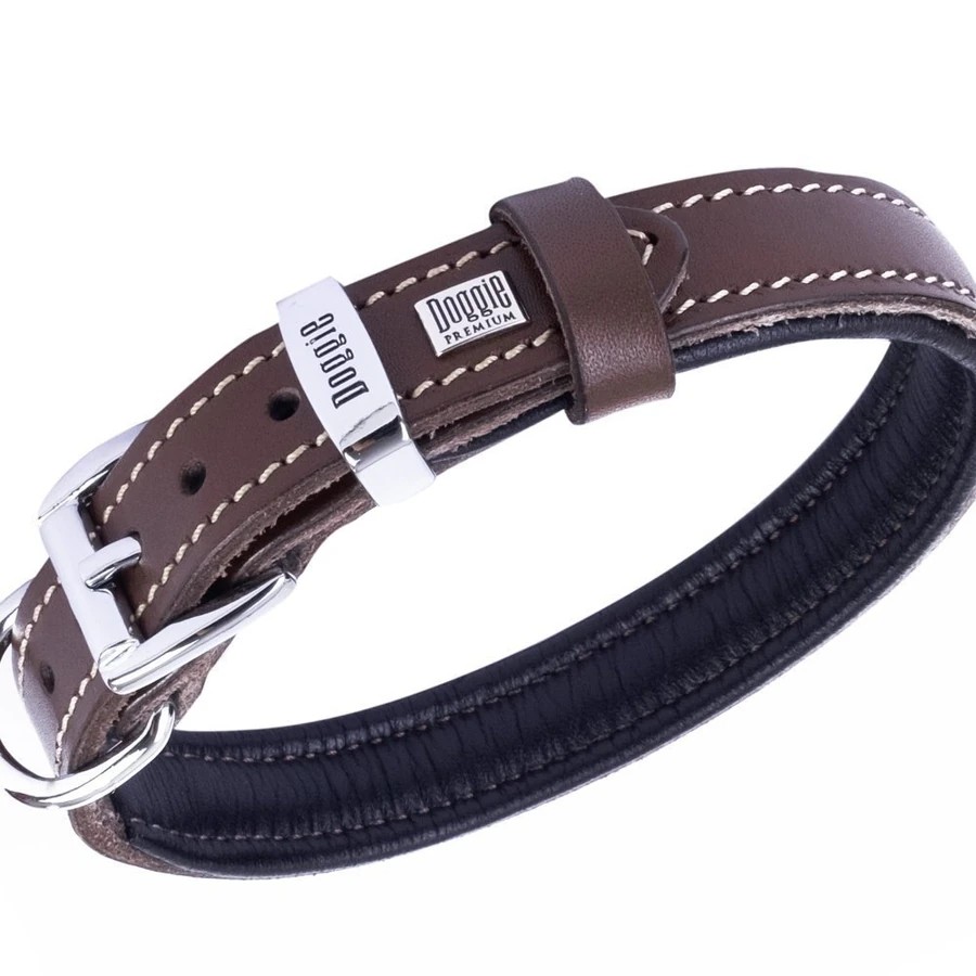 KONFOR DERI KEMIK DESENLI BOYUN TASMASI KAHVE 2X35-40CM