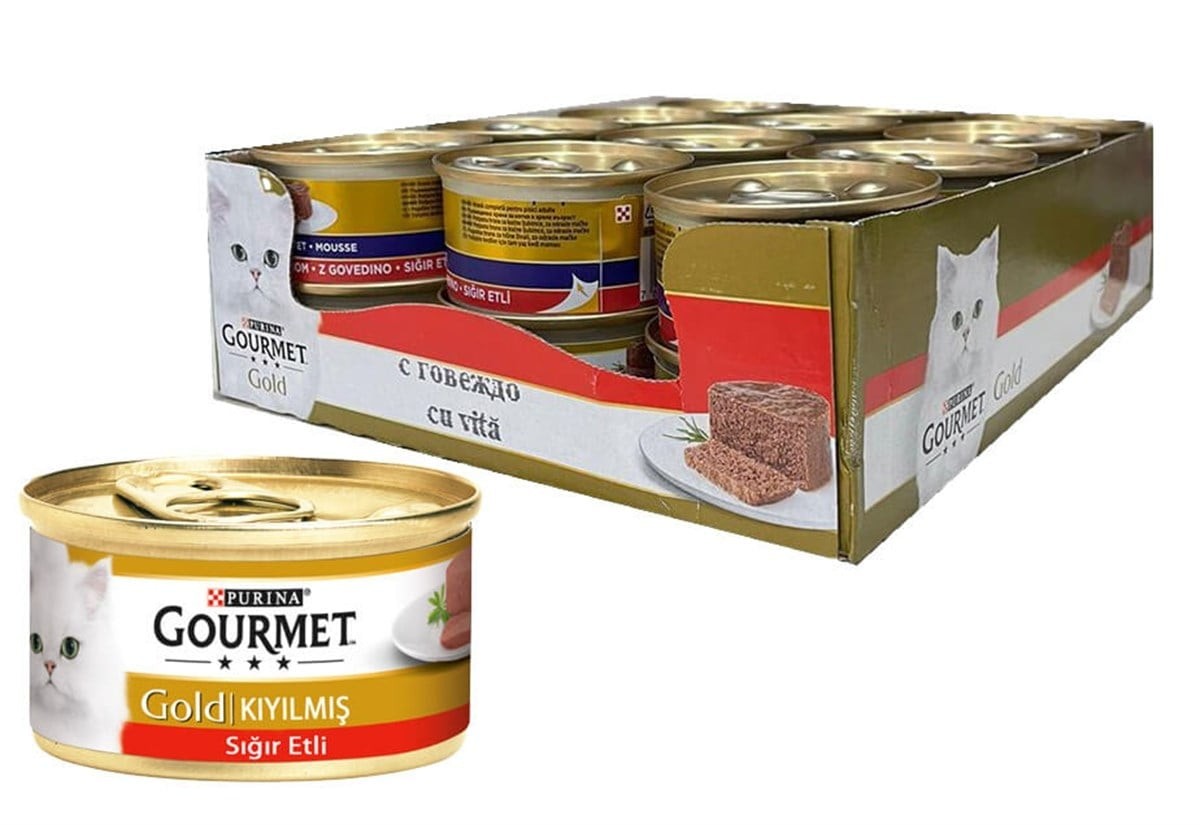 Purina Gourmet Gold Kıyılmış Sığır Etli Kedi Konservesi 85 gr * 24 Adet