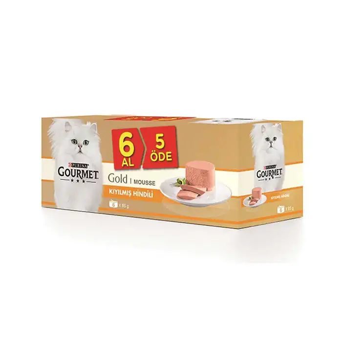Gourmet Gold 6 Al 5 Öde Hindi Etli Yaş Kedi Maması 85 gr