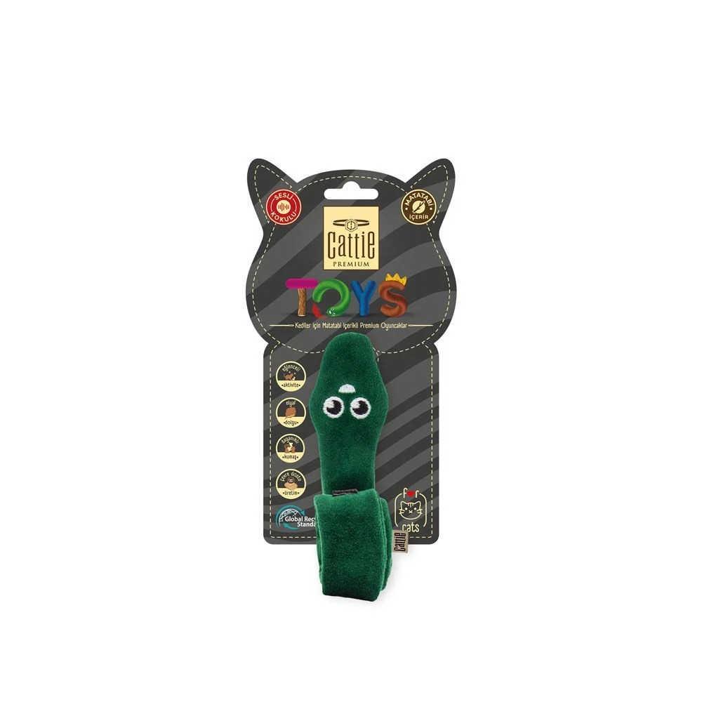 CATTİE MATATABİ İÇERİKLİ KEDİ OYUNCAĞI PELUŞ YILAN 33CM