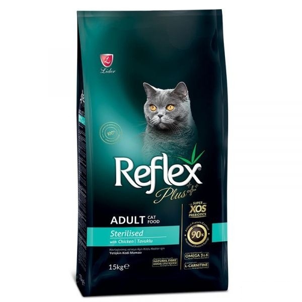 REFLEX PLUS TAVUKLU KISIRLAŞTIRILMIŞ KEDİ MAMASI 15 KG