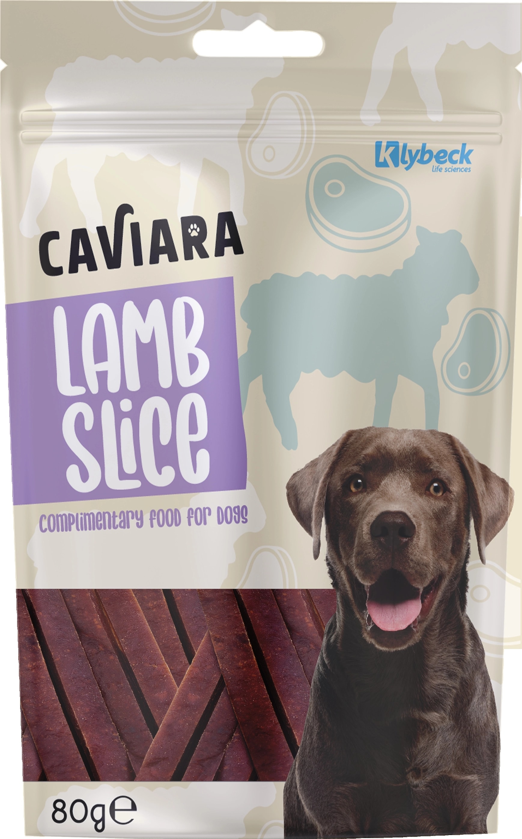 Caviara Kurutulmuş Kuzu Dilim Köpek Ödülü 80 gr