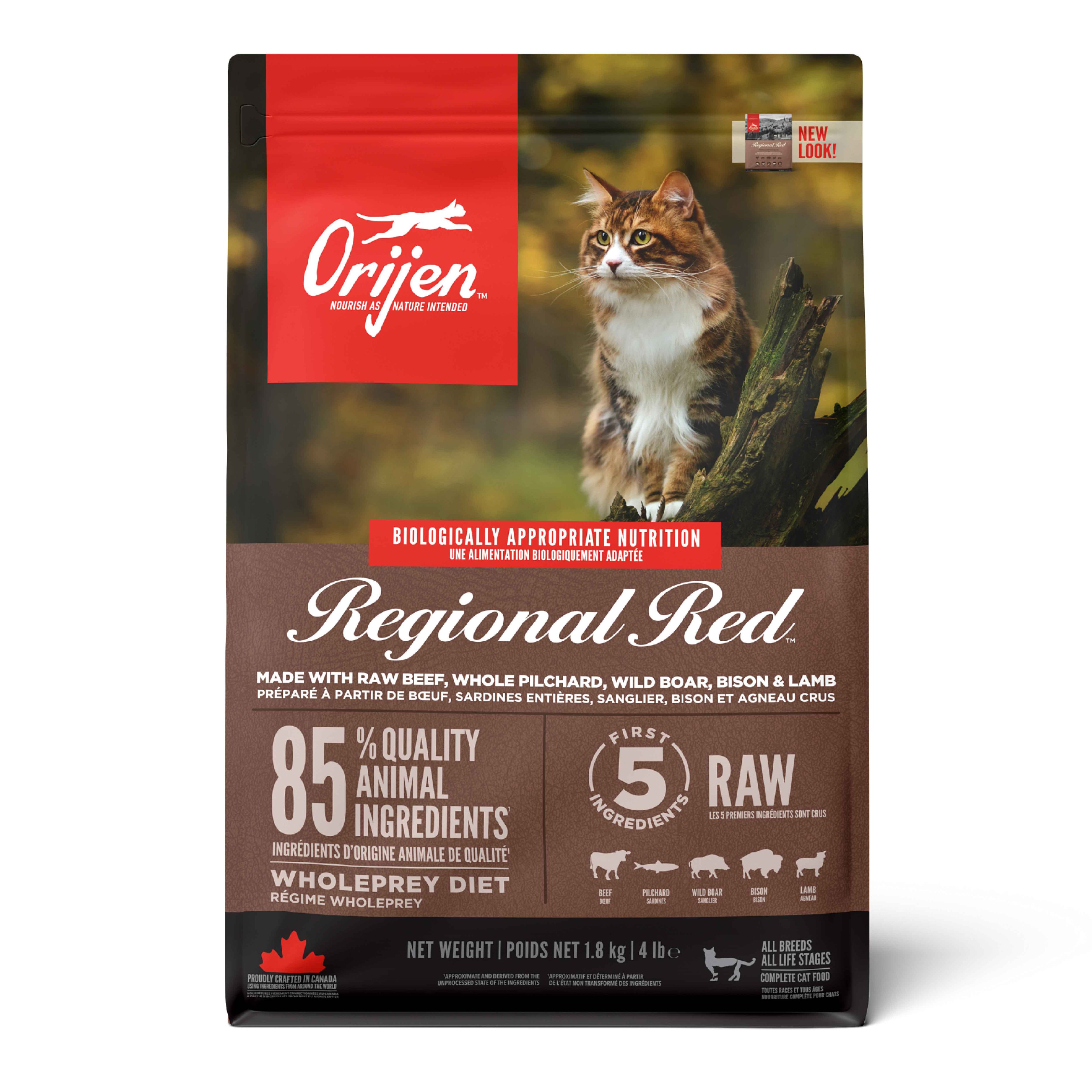 ORİJEN REGİONAL RED TAHILSIZ KEDİ MAMASI 1,8 KG