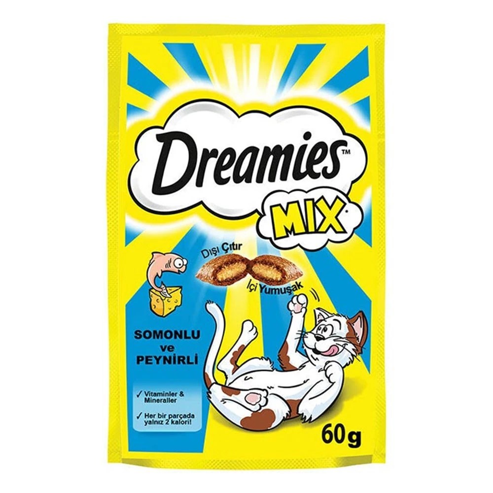 DREAMİES SOMON VE PEYNİRLİ KEDİ ÖDÜLÜ 60 GR