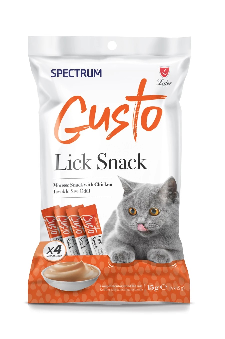 SPECTRUM GUSTO TAVUKLU SIVI KEDİ ÖDÜLÜ 4×15