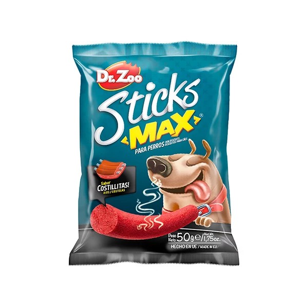 DR.ZOO STİCKS MAX KABURGA ETLİ KÖPEK ÖDÜLÜ 50GR