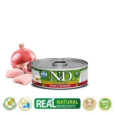 ND PRIME KEDI KONSERVE TAVUK NAR 80 GR.