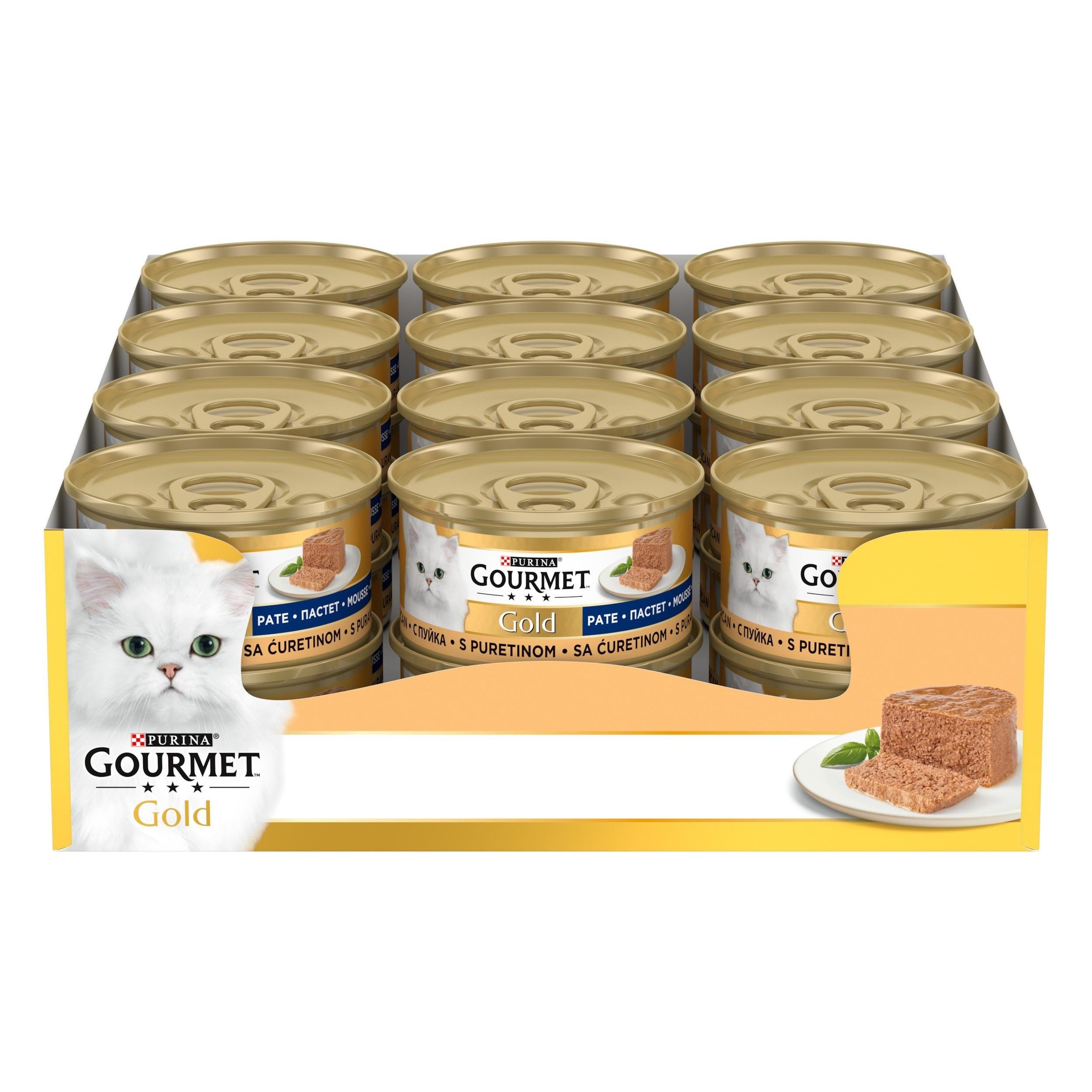 Gourmet Gold Kıyılmış Hindili Kedi Konservesi 85 gr X24 Adet