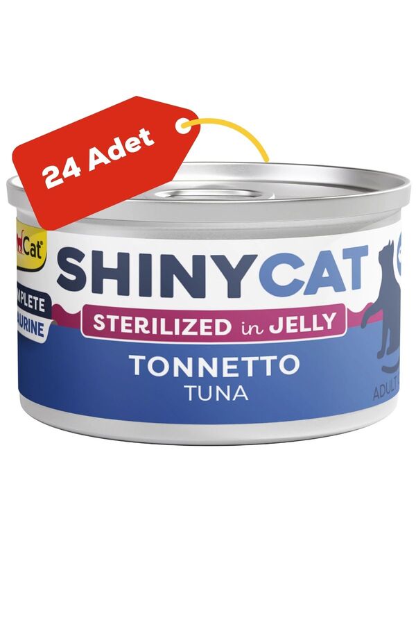 Gimcat Shinycat Jelly Ton Balıklı Kısırlaştırılmış Kedi Konservesi 70gr 24 lü