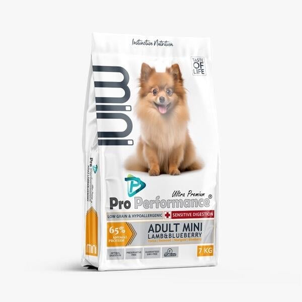 Pro Performance Hipolaerjenik Kuzu Etli ve Yaban Mersinli Küçük Irk Yetişkin Köpek Maması 7 Kg