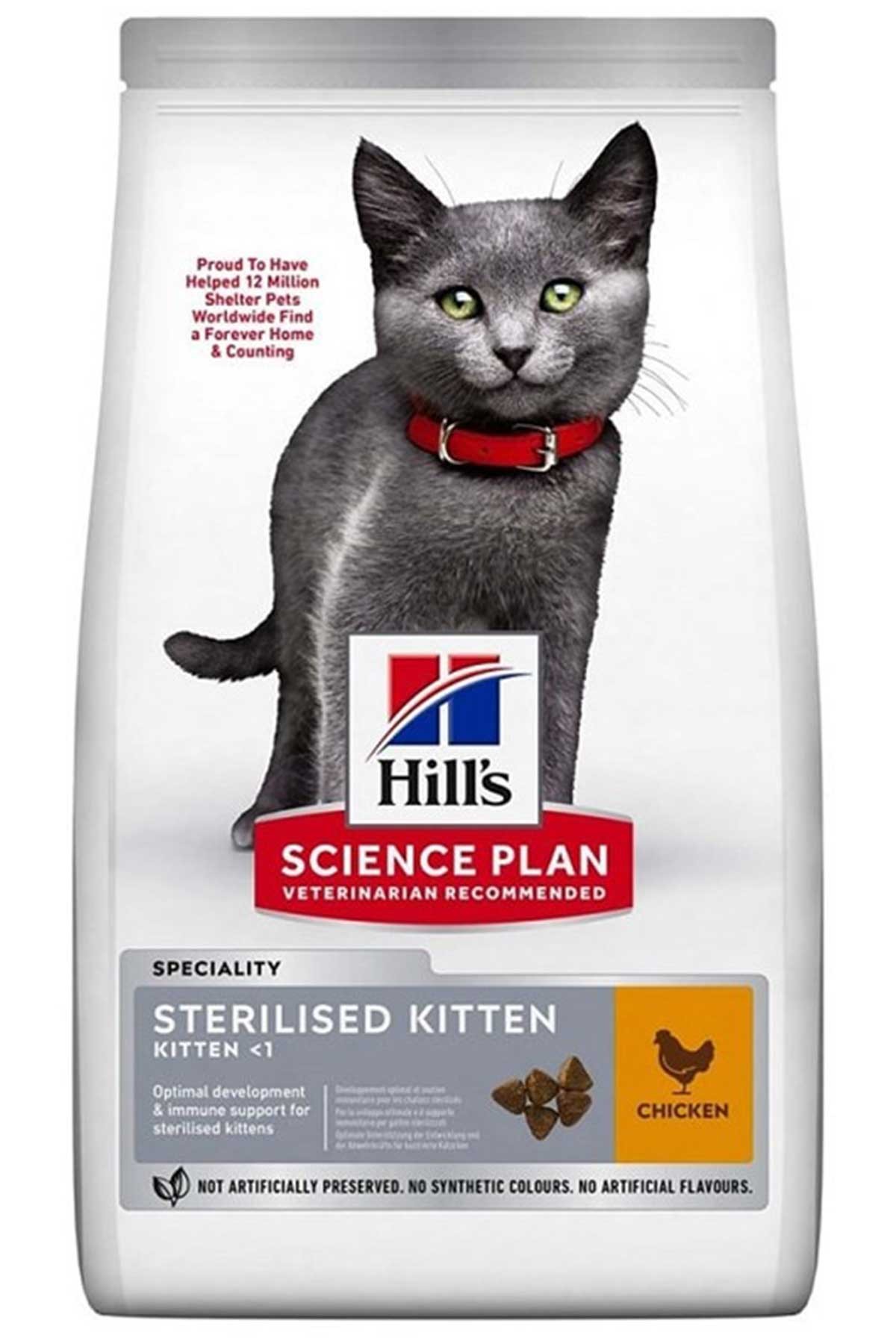 HİLLS TAVUKLU KISIRLAŞTIRILMIŞ YAVRU KEDİ MAMASI 3 KG