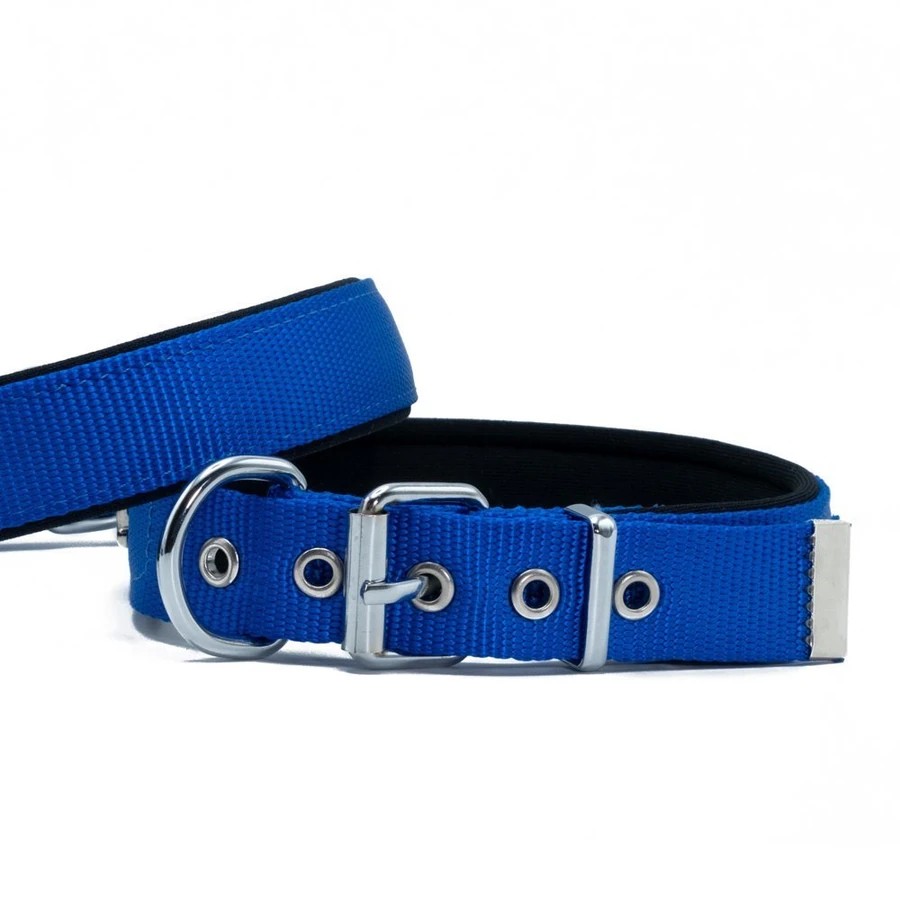 DOGGİE COMFORT YUMUŞAK DOKUMA KÖPEK TASMASI M 2,5X37-45CM MAVİ