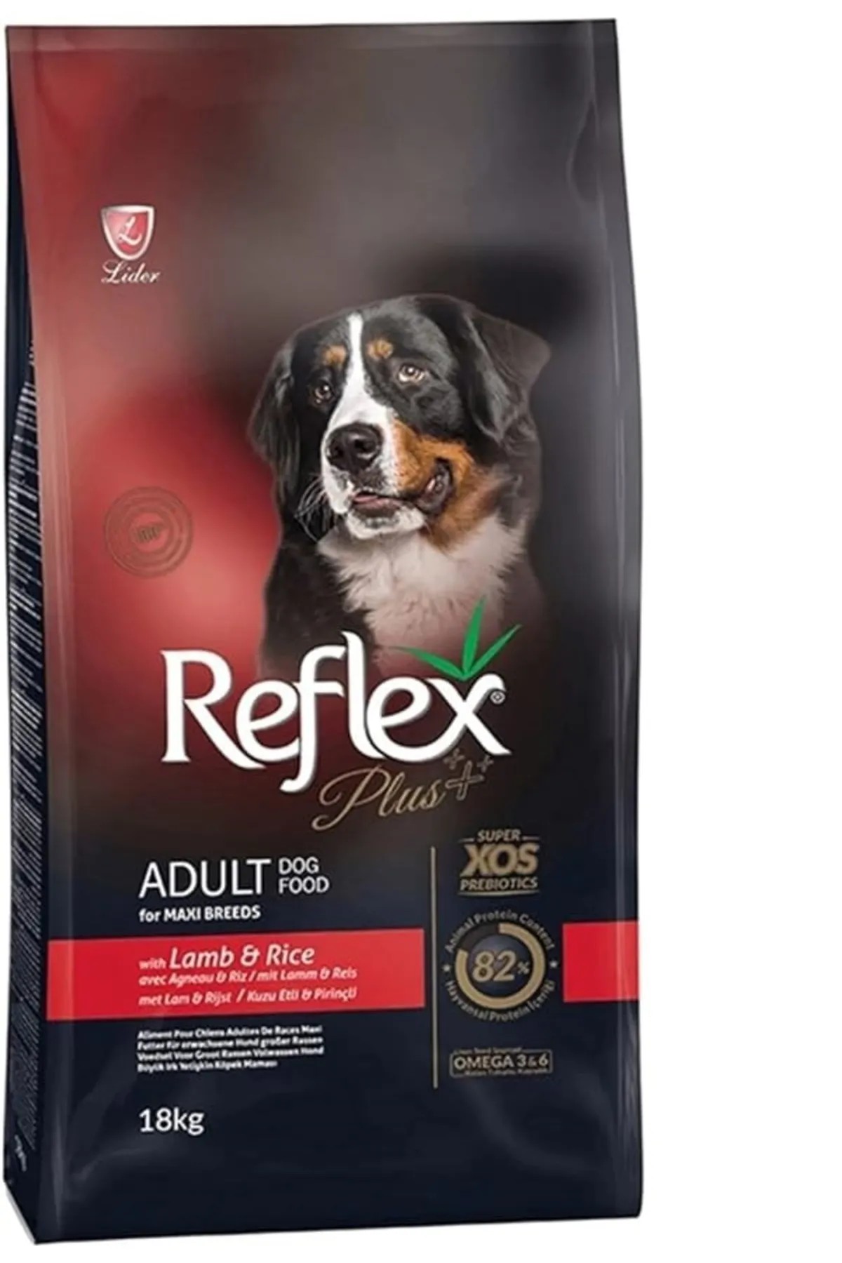 REFLEX PLUS KUZULU YETİŞKİN KÖPEK MAMASI 18 KG